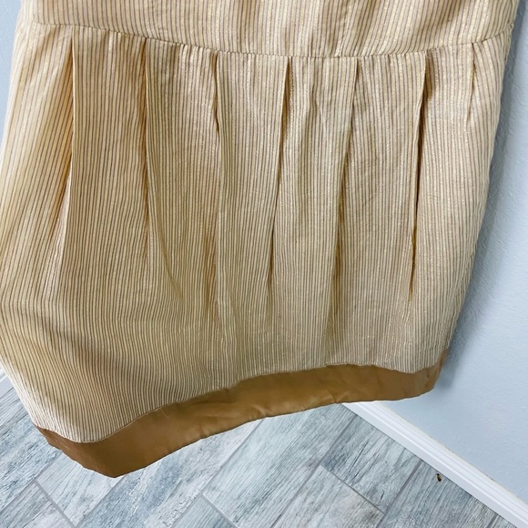 3.1 Phillip Lim Gold Tan Metallic Sequins Pleated Sleeveless midi Dress - Picture 6 of 10